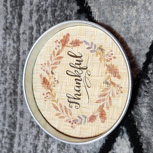 ORANGE METAL CORK COASTERS SET THANKFUL GRATEFUL BLESSED GATHER - Picture 2 of 14